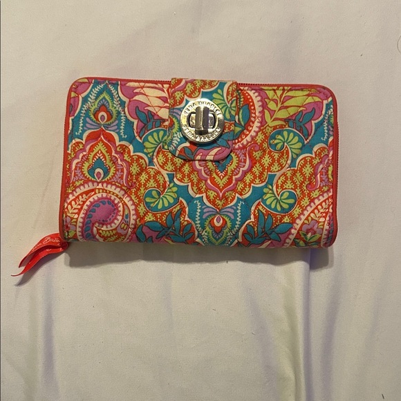 Vera Bradley Vibrant Paisley Wallet - Picture 1 of 7